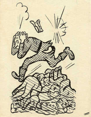 Титов Ярослав Викторович. Лот из трех карикатур для фронтовых газет 